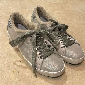 275 Central Leather Glitter Sneakers
